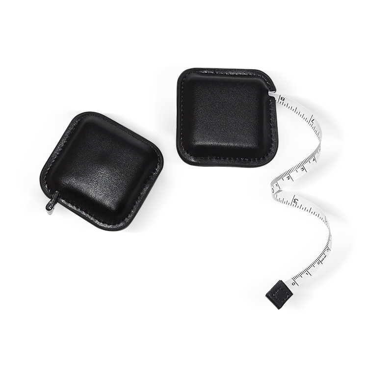 Wintape Mini Black Wrapped Square Measuring Tape Flexible Fiberglass Measuring For Sewing Tape With Retractable System