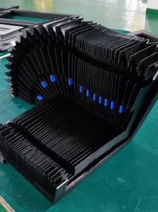 China Heat-sealed &amp;folded bellows fabric +PVC for any kind of machine dust covers factory
