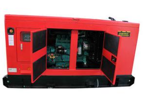 China Red 50Hz PERKINS Diesel Generator Set , Mute Type PERKINS Soundproof Generator factory