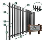 Garden Residential 0.9m Galvanized Palisade Fence Powder Coated
