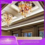 Modern Decorative Crystal Multi-Color Bubble Glass Ball Chandelier Used for