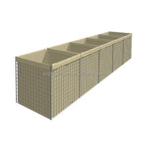 China Green Geotextile Galvanized Wire Bastion Defensive Barrier Defence Sand Wall Bastion factory
