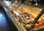 Butchery Curved Glass Deli Food And Packed Meat Display Case