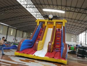 China Commercial water slide inflatable fun castle infatable slide for amusement park factory