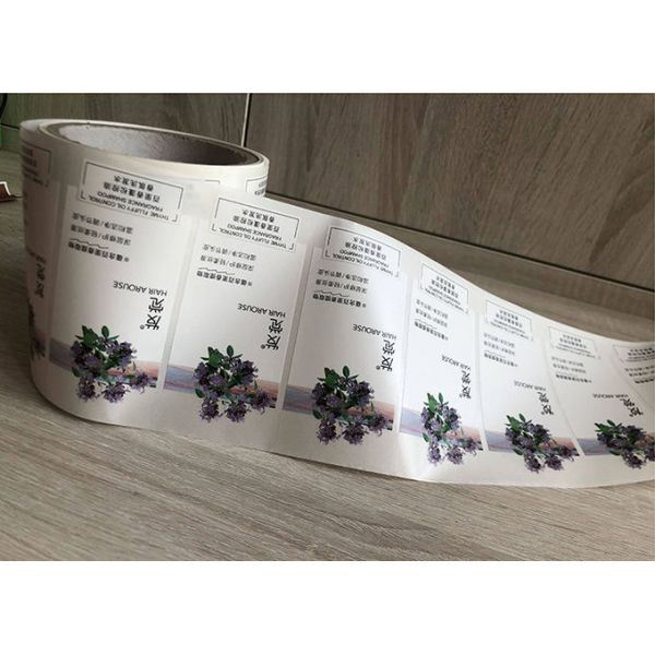 Full color printed waterproof clear vinyl shampoo bottle packaging sticky labels