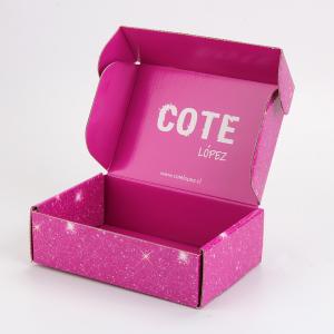 China Customized Size Beauty Packaging Pink Corrugated Mailer Boxes factory