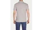 Grey Polyester Men's Polo Shirts With Pocket On The Left / Short Sleeve Polos