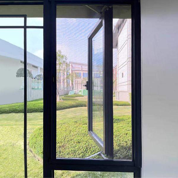 China Single Hung DIY Screen Aluminum Clad Casement Windows Black factory