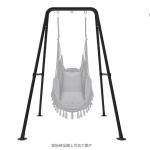 Comfortable Hammock Swing Chair Soft Relaxation Black Hardware Collection