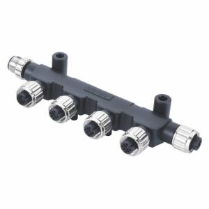 China M12 NMEA 2000 Cables 4 Way T Connector 5Pin Unshielded Boat Cordsets factory