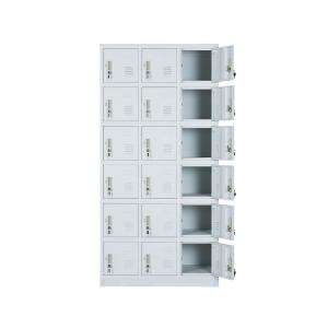 China OEM Size 18 Door Metal Lockers Steel Outdoor Storage Lockers factory