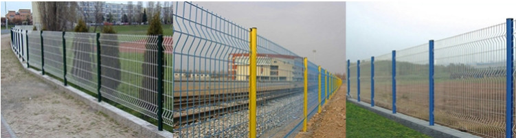 H2.4m 3d Wire Mesh Fence , W2m Galvanized Steel Wire Mesh Fence