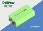 Environmental Industrial Rechargeable Battery 9v 210mAh For Bicycle Headlight