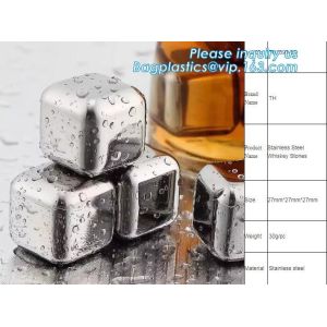 China stainless steel whisky stones free sample reusable metal ice cubes, Stainless Steel Whiskey Chilling Rocks Ice Cube Whis on sale