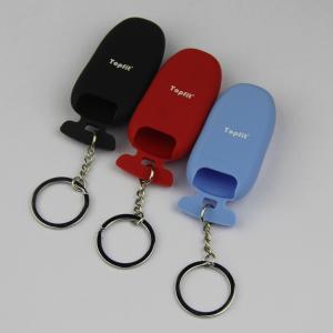 China Topfit Silicone Key Chain for Tesla Model S-Includes Black Blue Red, 3 Pieces factory