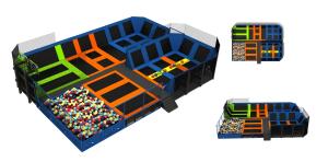 China 262M2 Kids Relax Jumping Indoor Trampoline Park Spring Trampoline factory