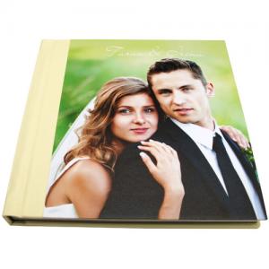 China Professional Yellow Crystal Cover Wedding Album 12 x 18 Photo Album on sale