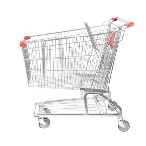 China Q195 Steel German Supermarket Shopping Cart Metal Mesh Basket Galvanized factory