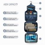 Zipper Closure Unisex Nylon Hanging Cosmetic Travel Bag