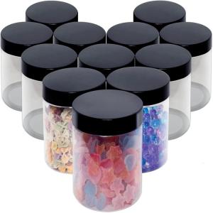 China Cosmetic Body Scrub Container 30g 50g 100g 150g Clear PET Plastic Cream Jar factory