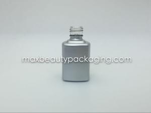 China hot sale thick and strong powder coating gel bottle 12ml UV metallic silver environment friendly nail polish packaging factory