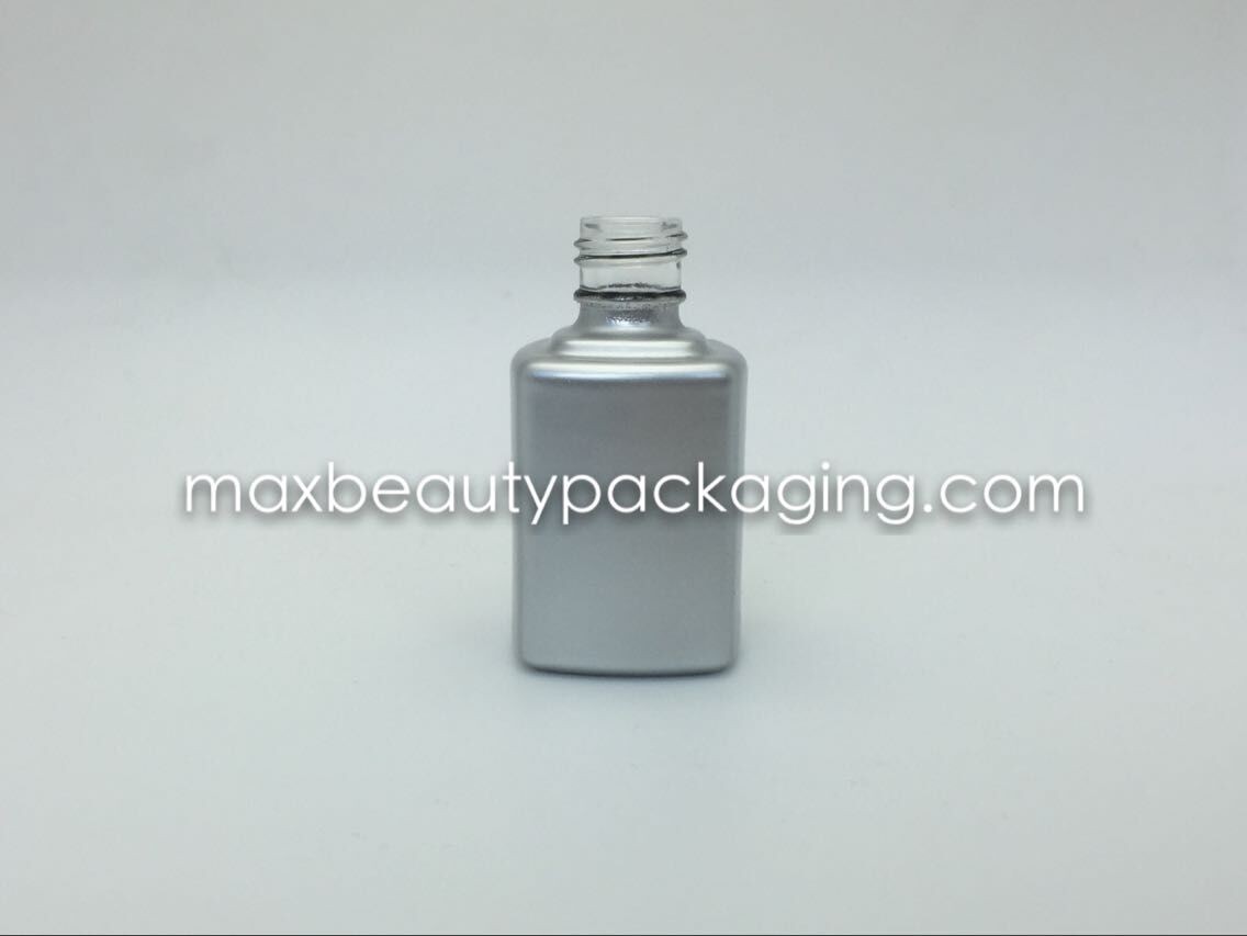 hot sale thick and strong powder coating gel bottle 12ml UV metallic silver environment friendly nail polish packaging