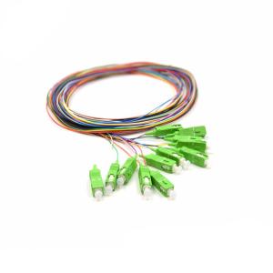 China SC / APC Fiber Optic Pigtail , 2 M Fiber Jumper Cables 12 Colors Opitional factory