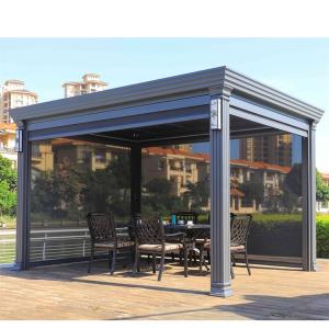 China Outdoor Patio With Metal Roof Villa Garden Leisure Aluminum Louvered Pergola factory
