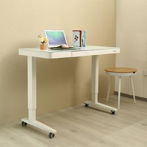 China 100 V/Hz Glass Mobile Electric Height Adjustable Computer Desk for Modern Office factory