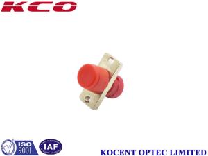China Red Fibers Optics Adapter FC UPC APC Metallic , Oblong With Flange Simplex factory