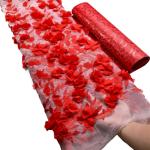 Supoo African Lace Fabric Exquisitely Embroidered 3D Flowers French Lace for