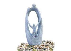 China 29&quot; Family Of Three Statue Garden Water Fountains In Magnesia Material factory