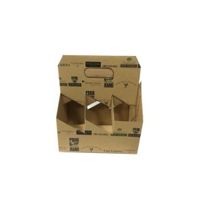 China Flexo Printing Custom Corrugated Paper Box For Wine Beer Bottle Carrier BSCI Approved factory