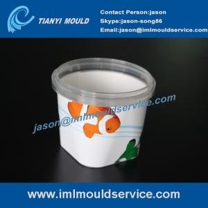 China 250g plastic injection IML containers molded manufacturers in china factory