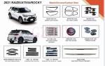 Car Door Handle Bowl Cover Light Cover Full Set auto Body Kit For Toyota Raize /