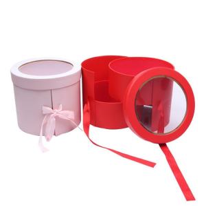 China ISO14001 Round Cardboard Holiday Gift Box Packaging With Lids Ultralight factory