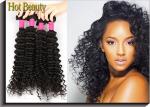 20 Inch 6A Virgin Brazilian Hair Deep Wave Style , Natural Brown / Black