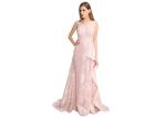 Women Lace Chiffon Long Wedding Dresses Backless Back Style With Custom Printed