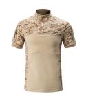 100% Cotton Men's Training T-Shirt with Quick Drying and Woodland Camouflage