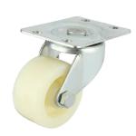 Plate Fat Nylon Rotating Wheel Caster With Zinc Plated 1.5 Inch 2 Inch 2.5 Inch