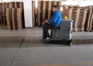 China Small Recharged Ride On Compact Floor Scrubber Machine For Medium Area Cleaning factory