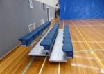 Basketball Court Spectator Aluminum Mobile Bleacher With Black Polymer Bench