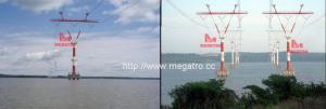 China 500KV single circuit cross river monopole tower factory