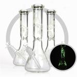 Luminuos Maple Leaf Thick Hookah Bong 13.5 Inch Borosilicate Glass Water Pipe
