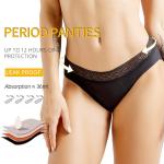 Mid-Rise Period Pants Heavy Flow 4 Layers Women Absorbent Pants For Periods