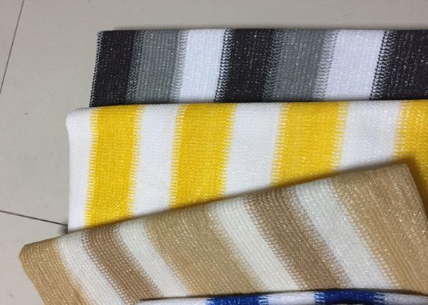 0.9x5m Striped Privacy Balcony Safety Net For Porch / Football Field 95% Shade