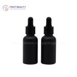 Empty Essential Oil Dropper Glass Bottles Matte Black 5ml - 100ml