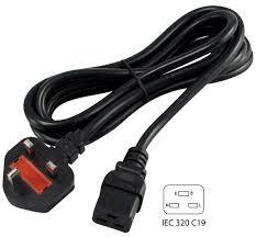 China Black Uk Power Lead , Power Cable Types Uk For Indoor Home Application factory