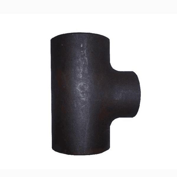 Seamless Pipe Fittings Straight Buttweld Carbon Steel Tee Black Painting With