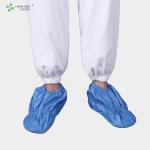 ESD anti-static cleanroom shoes cover with PVC soft sole anti-slip blue color